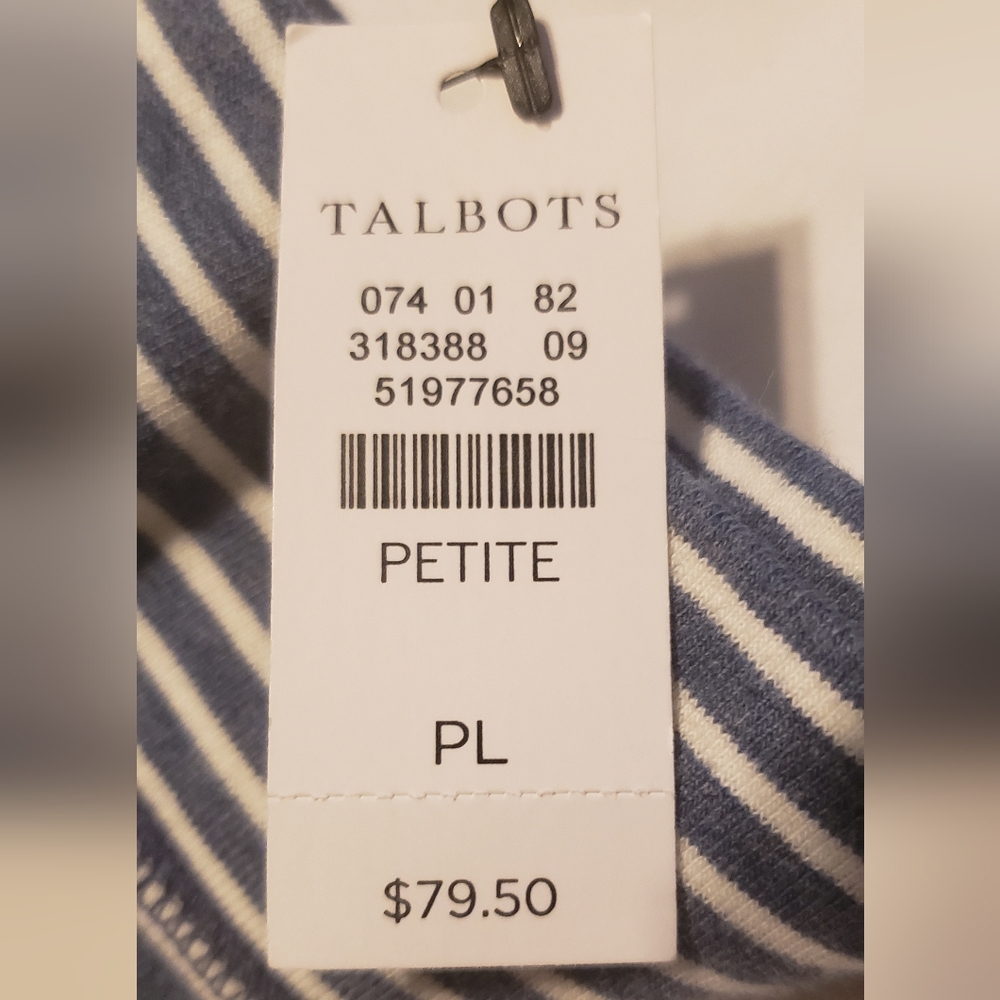 T by Talbots stripes zip up jacket (NWT) - Picture 3 of 6